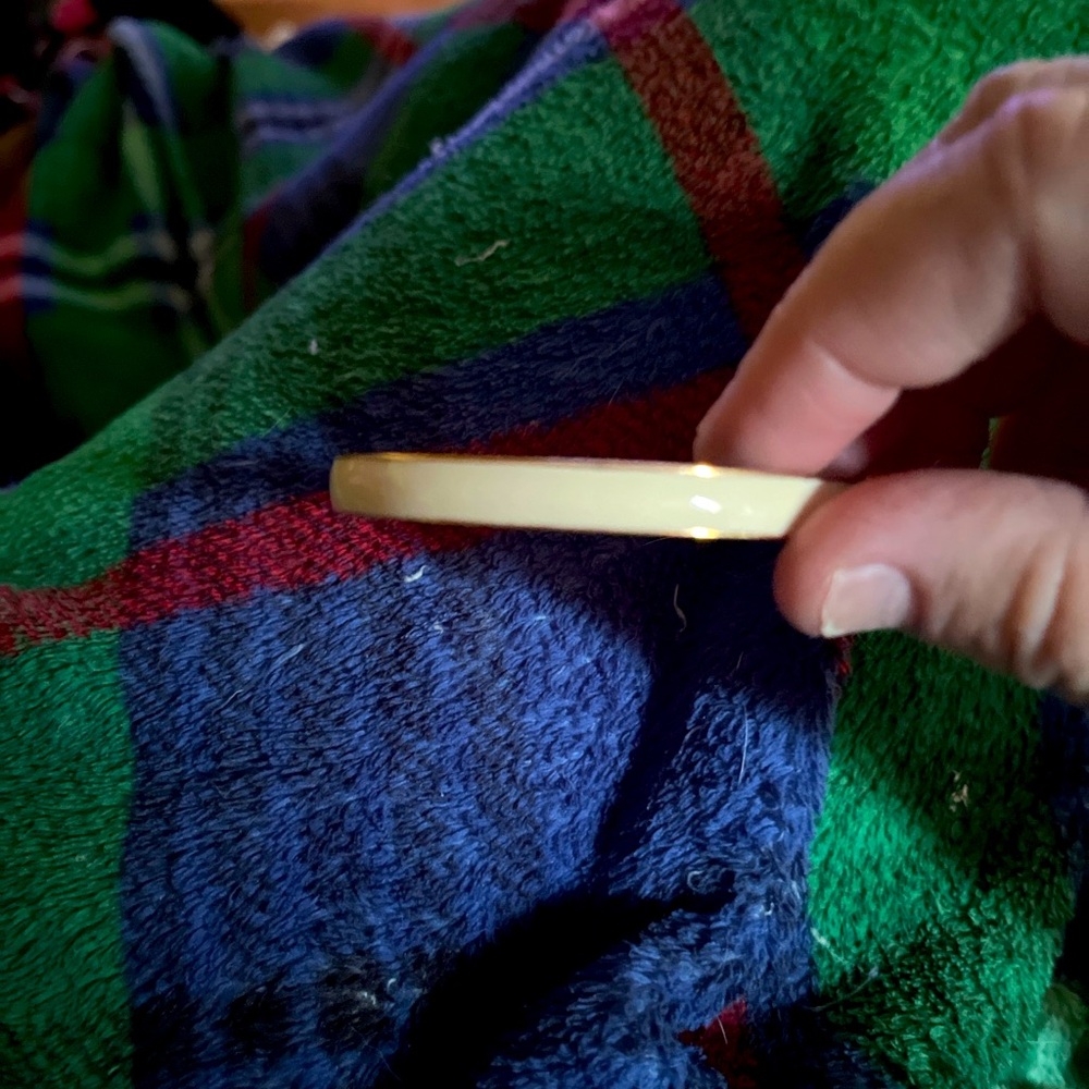 J Crew enamel and gold tone bangle bracelet